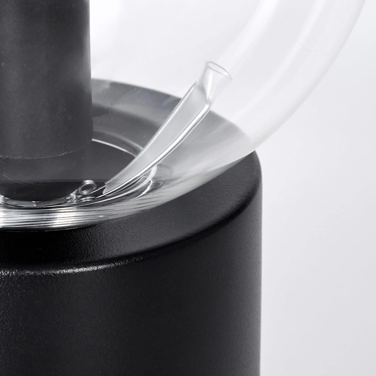 Настільна лампа HOFSTEIN Gastor Метал / Скло Сучасна Ретро/Вінтаж E14 Чорна/Прозора, фото №6