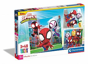 Пазл Clementoni Supercolour Puzzle Marvel Spidey and His Amazing Friends 25294 3x48 элементов - Фото 1