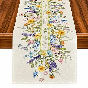 Купити Ранер для столу Flower Energetic Spring 33 x 183 см Льон B - Фото 1 Ранер для столу Flower Energetic Spring 33 x 183 см Льон B - Фото 1