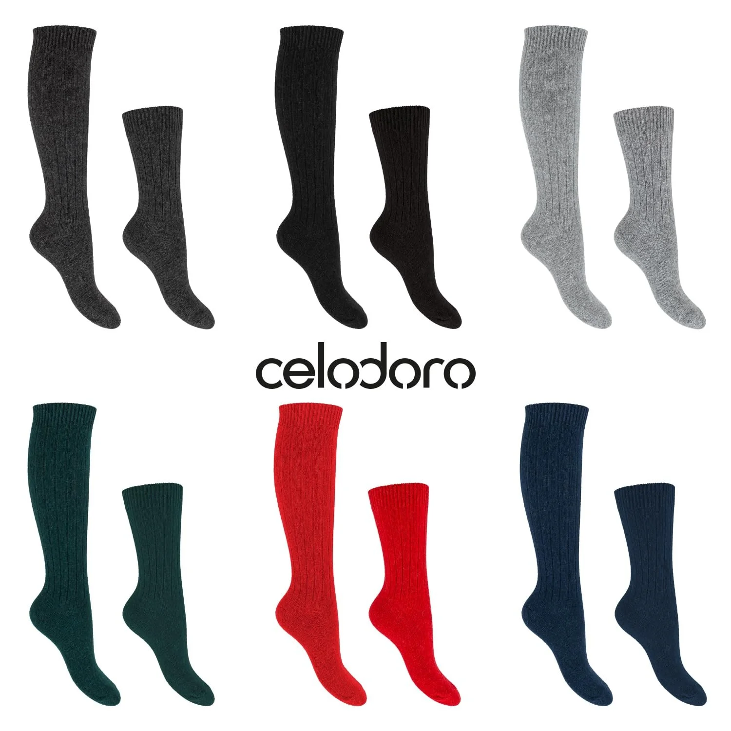 Шкарпетки Celodoro Жіночі/Чоловічі Вовняні та Гольфи з Альпака, Паковання 2 пари, фото №6