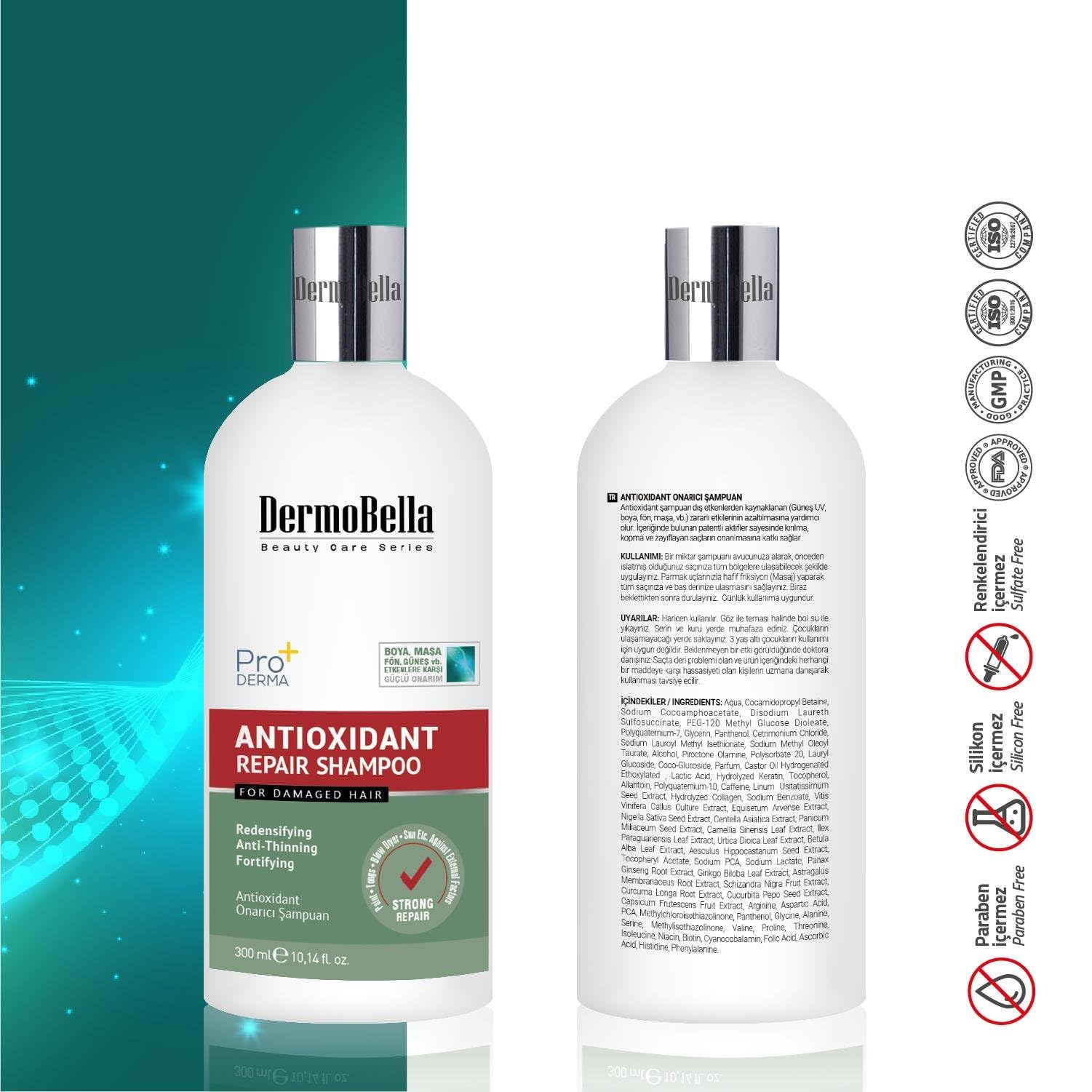 Шампунь Dermobella Anti-Oxidant Repair 300 мл, фото №7
