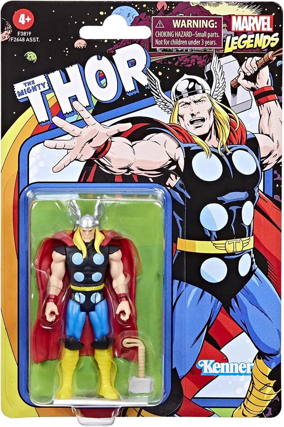 Фигурка Thor Hasbro Marvel Legends Series Retro 375 Collection, 9,5 см, 1 аксессуар, фото №2
