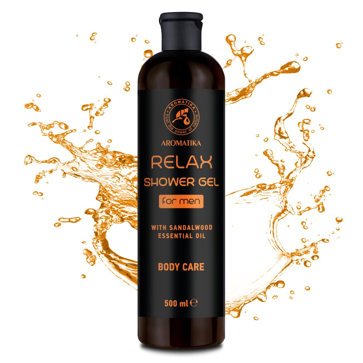 Гель для душа Relax Relaxing мужской с эфирным маслом сандалового дерева 500 мл, фото №2