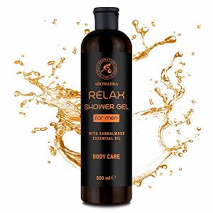 Гель для душа Relax Relaxing мужской с эфирным маслом сандалового дерева 500 мл synthetic.ua - Фото 1