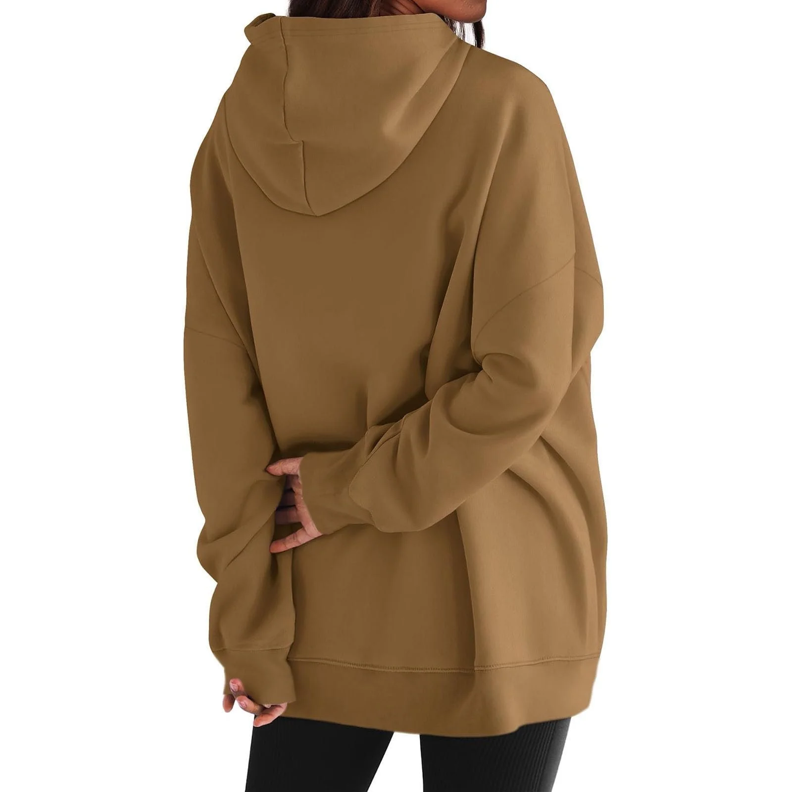 Худі Жіночий Світшот Пуловер Однотонний Довгий Рукав, фото №6