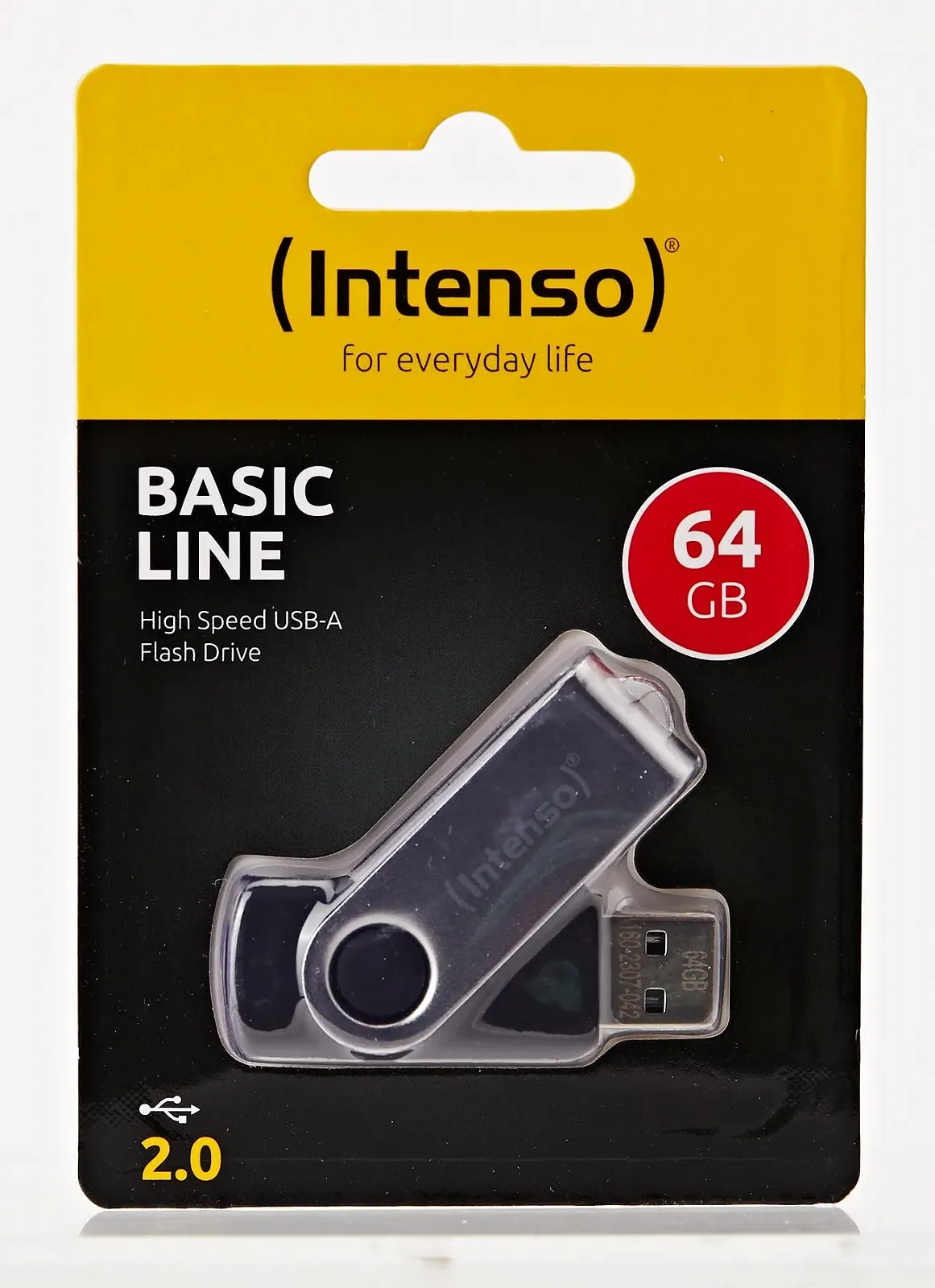 USB-накопичувач Intenso Basic Line 64 GB USB 2.0 Сріблястий / Чорний, фото №7 USB-накопичувач Intenso Basic Line 64 GB USB 2.0 Сріблястий / Чорний, фото №7
