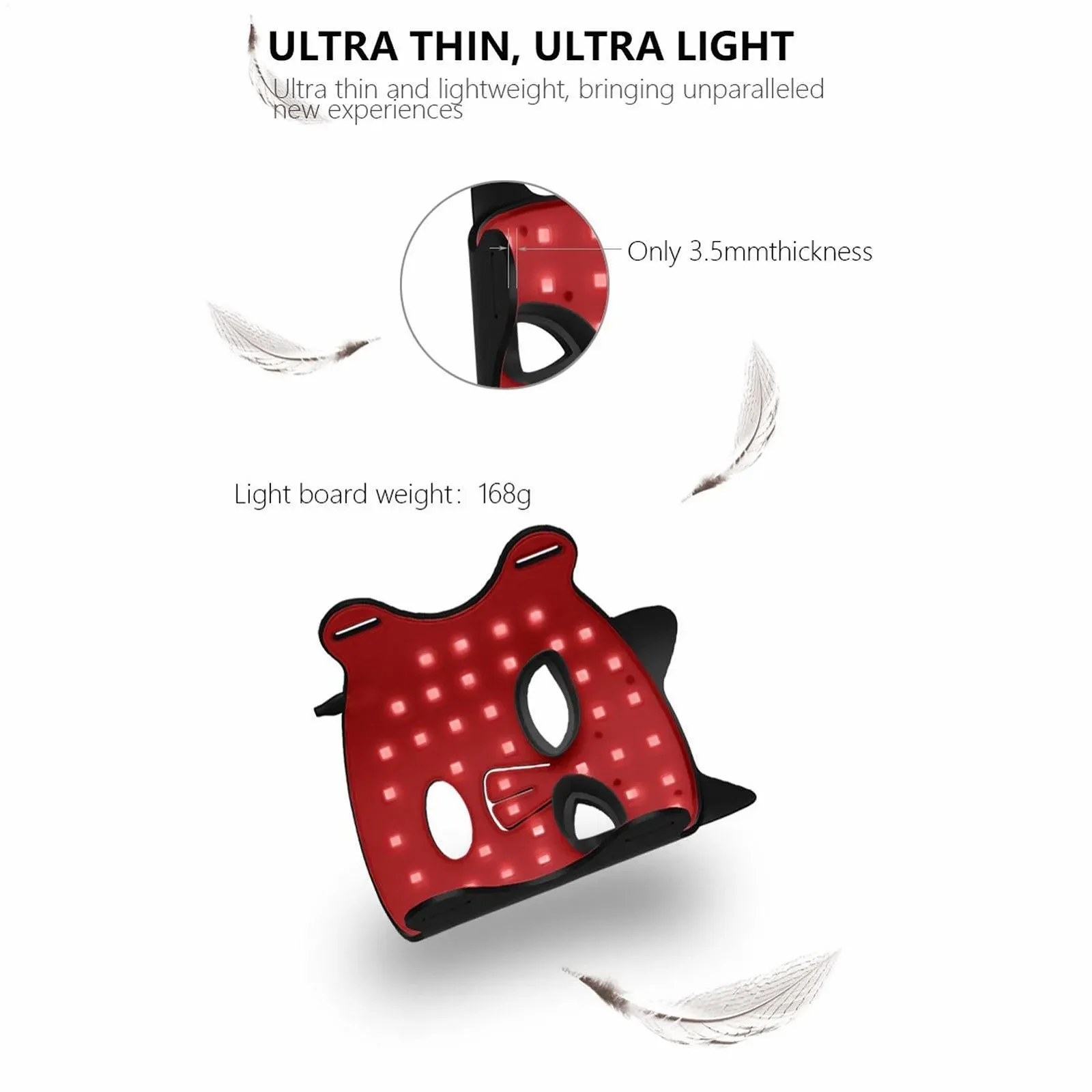 Маска для лица со светодиодной подсветкой, уход за красным светом для лица, фото №7