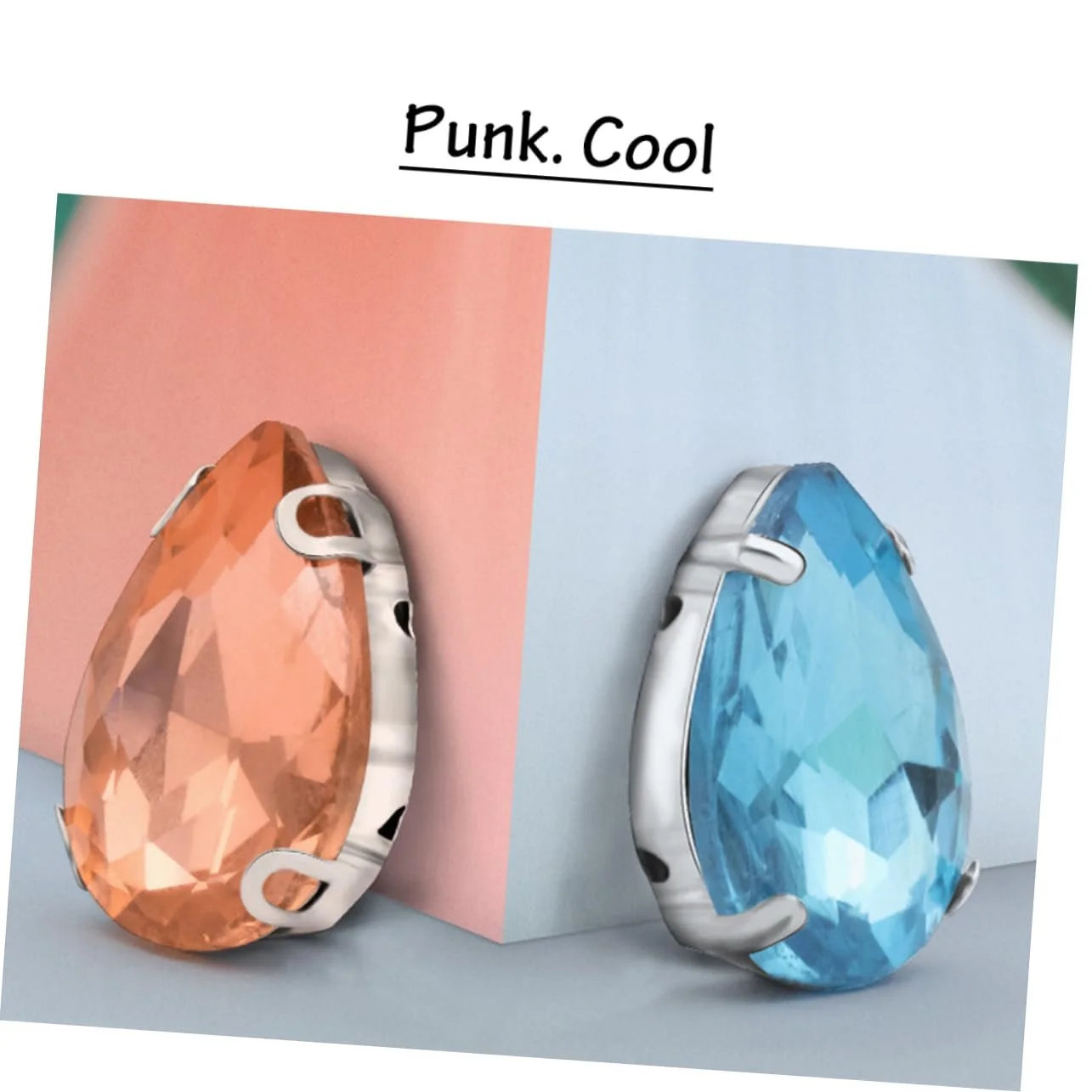 Стрази Скляні Стрази Крапля Води з Кігтями, 100 шт, фото №3