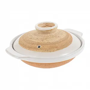 Каструля керамічна з кришкою термостійка для тушкування та супів - Фото 1