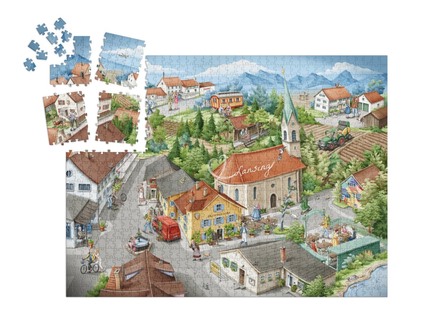 Пазл-адвент-календарь puzzleYOU Dahoam is Dahoam in Lansing Bavaria 1000 элементов 64 x 48 см, фото №1