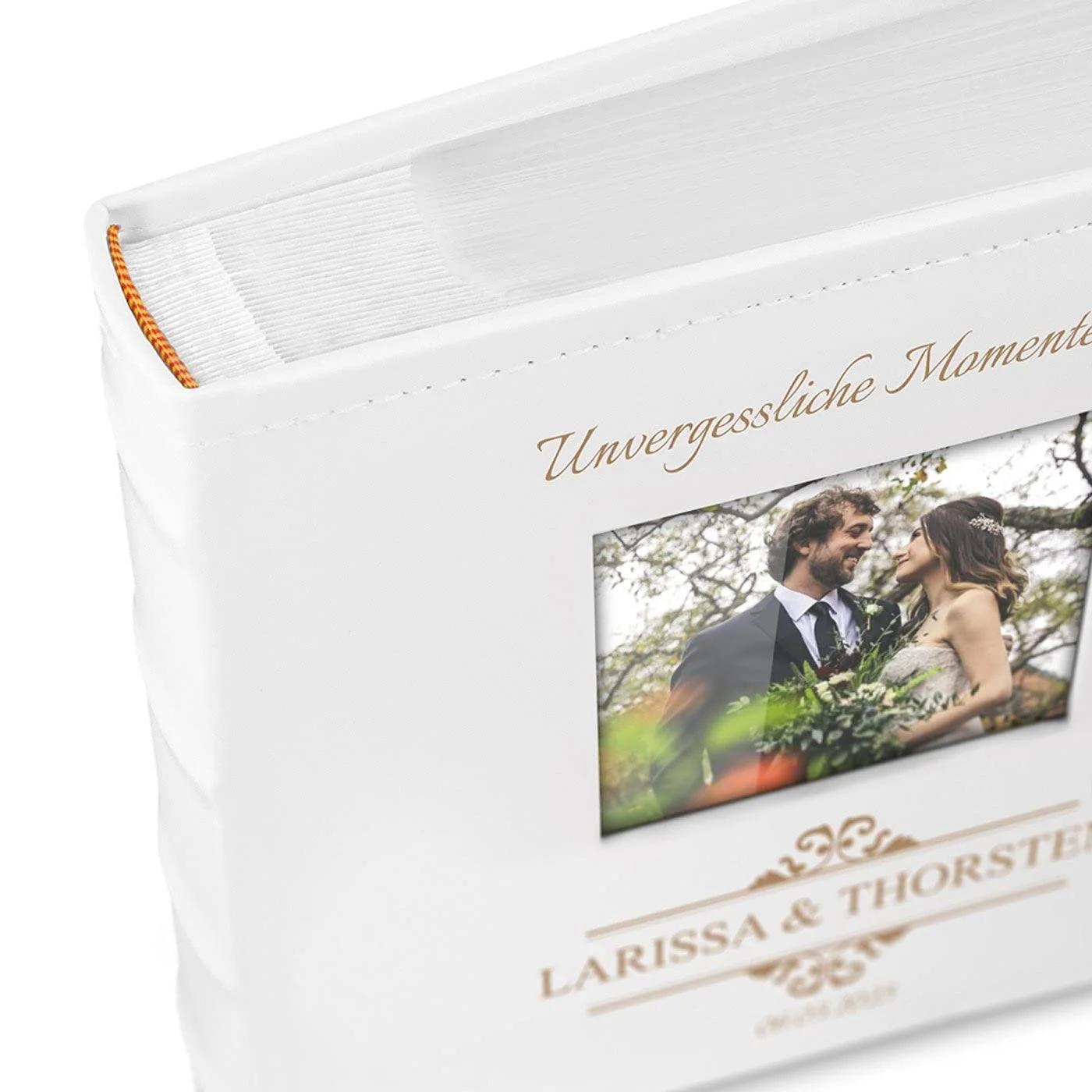 Альбом для фотографий Maverton вставного типа + с гравировкой - 21 x 22 см - Фотоальбом на 200 фотографий 10 x 15 см - 100 страниц - Белый, фото №9