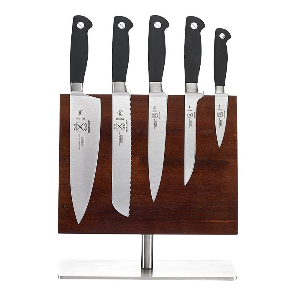 Набір ножів Mercer Culinary Genesis, кований, магнітна дошка-підставка з 6 предметів, 28,9 см x 22,9 см, нержавіюча сталь, фото №1