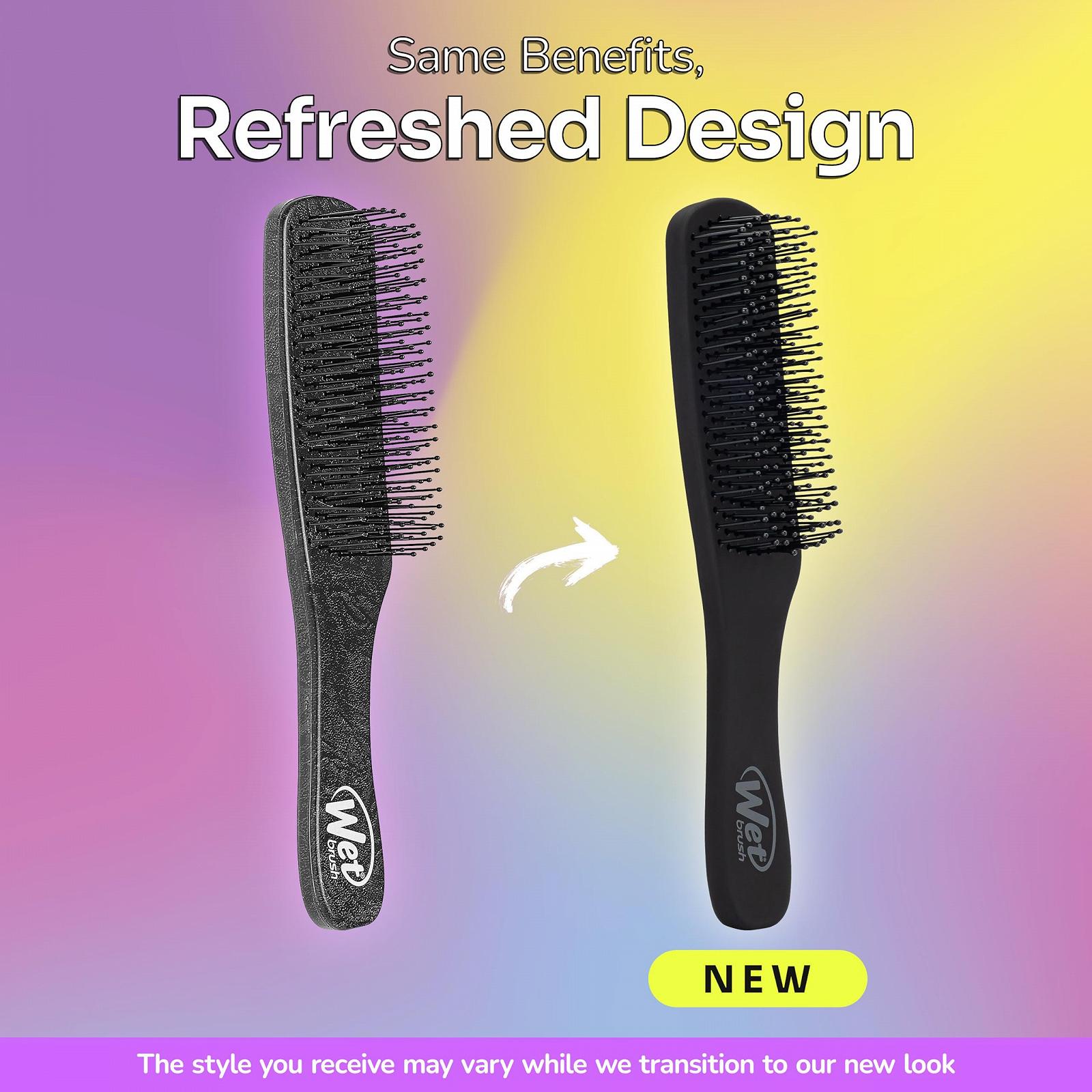 Гребінець WetBrush Чоловічий Detangler Чорна Шкіра, фото №4