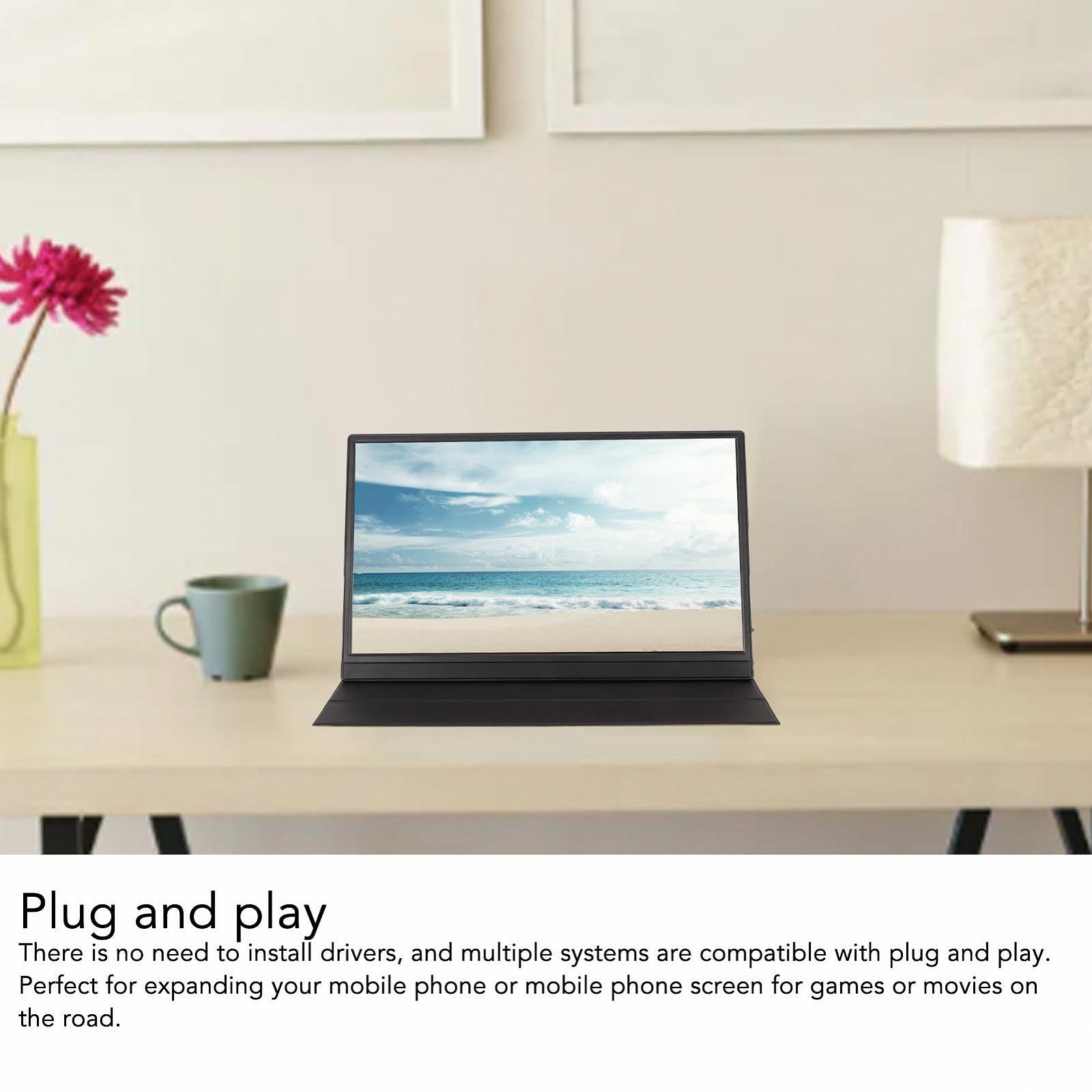 Портативный Diyeeni 15.6 дюймов 1920 X 1080 IPS HD USB C экран для компьютера HDR Забота о глазах Встроенные динамики, фото №6