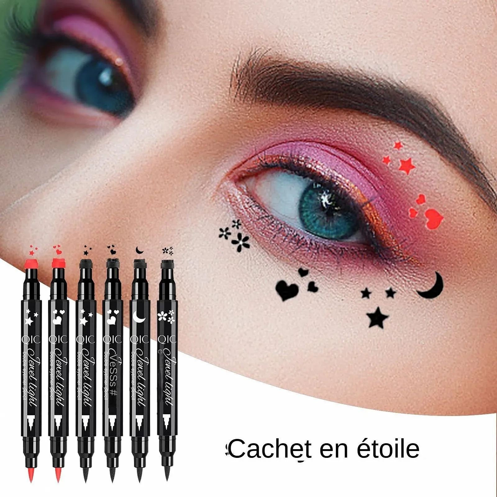 Набір штампів для рідкої підводки для очей Eyeliner двосторонній, фото №2 Набір штампів для рідкої підводки для очей Eyeliner двосторонній, фото №2