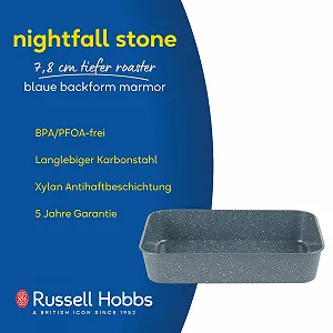 Форма для запікання Russell Hobbs Nightfall RH01832EU глибока вуглецева сталь 39.5 см синій мармур synthetic.ua - Фото 1