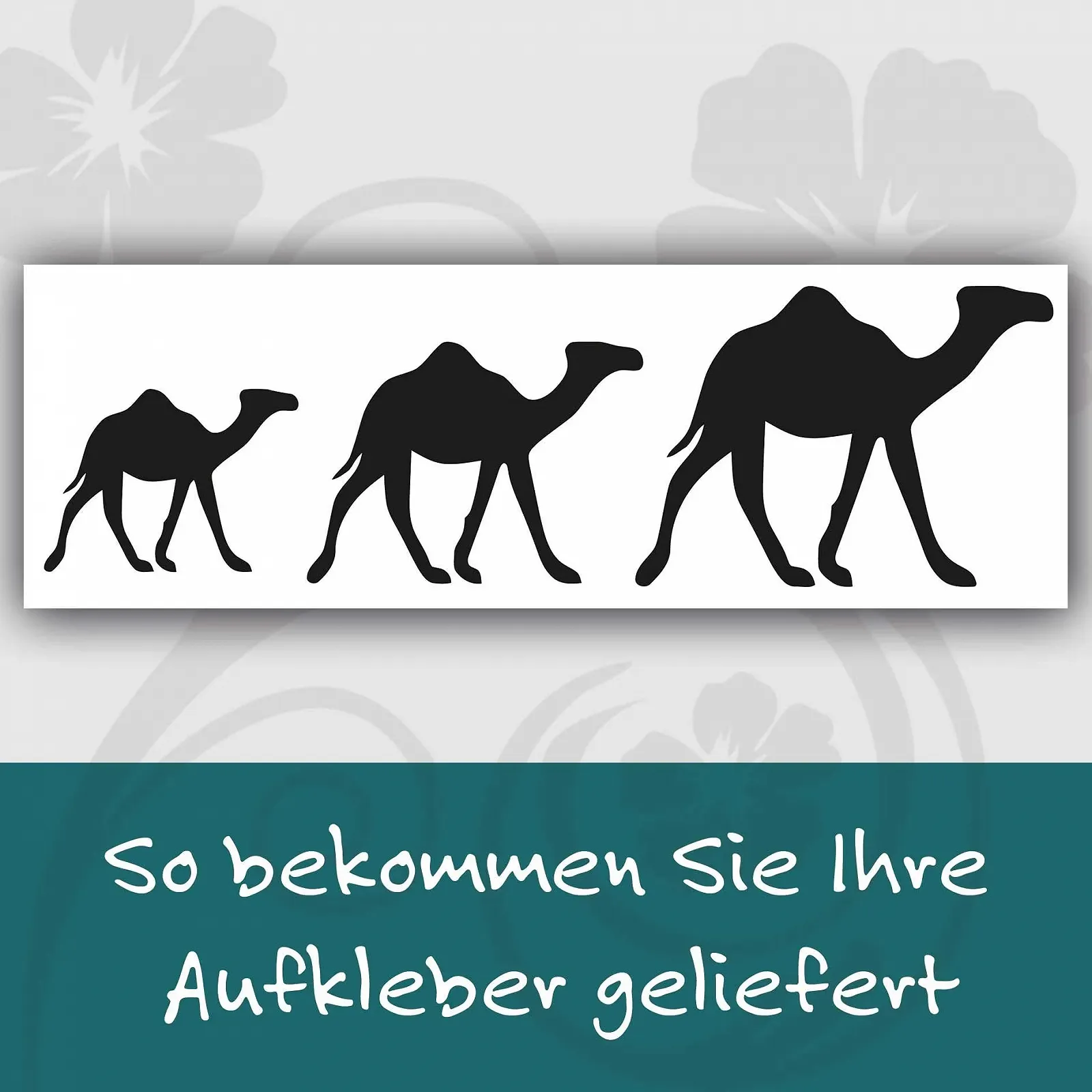 Наклейка на стену kleb-Drauf 1 Camel Caravan Белая Матовая, фото №4