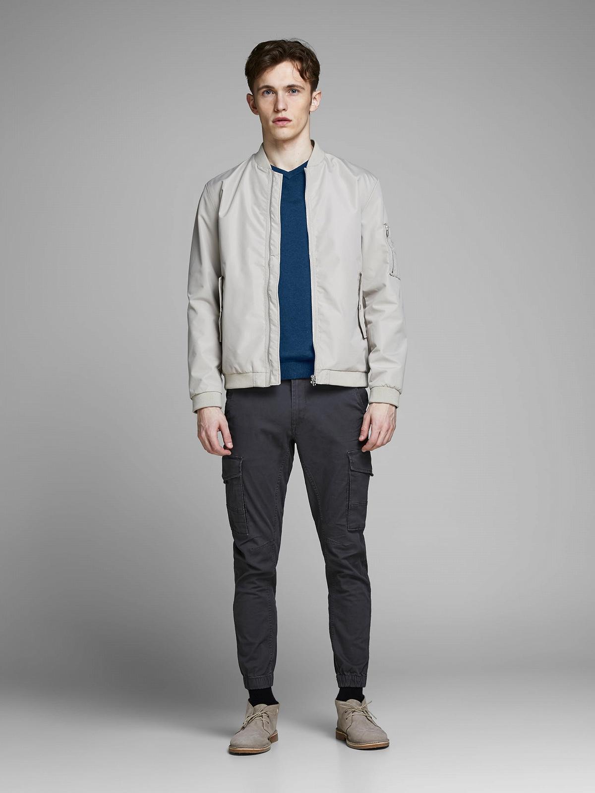 Джемпер в'язаний з V-подібним вирізом JACK & JONES Чоловічий, фото №4