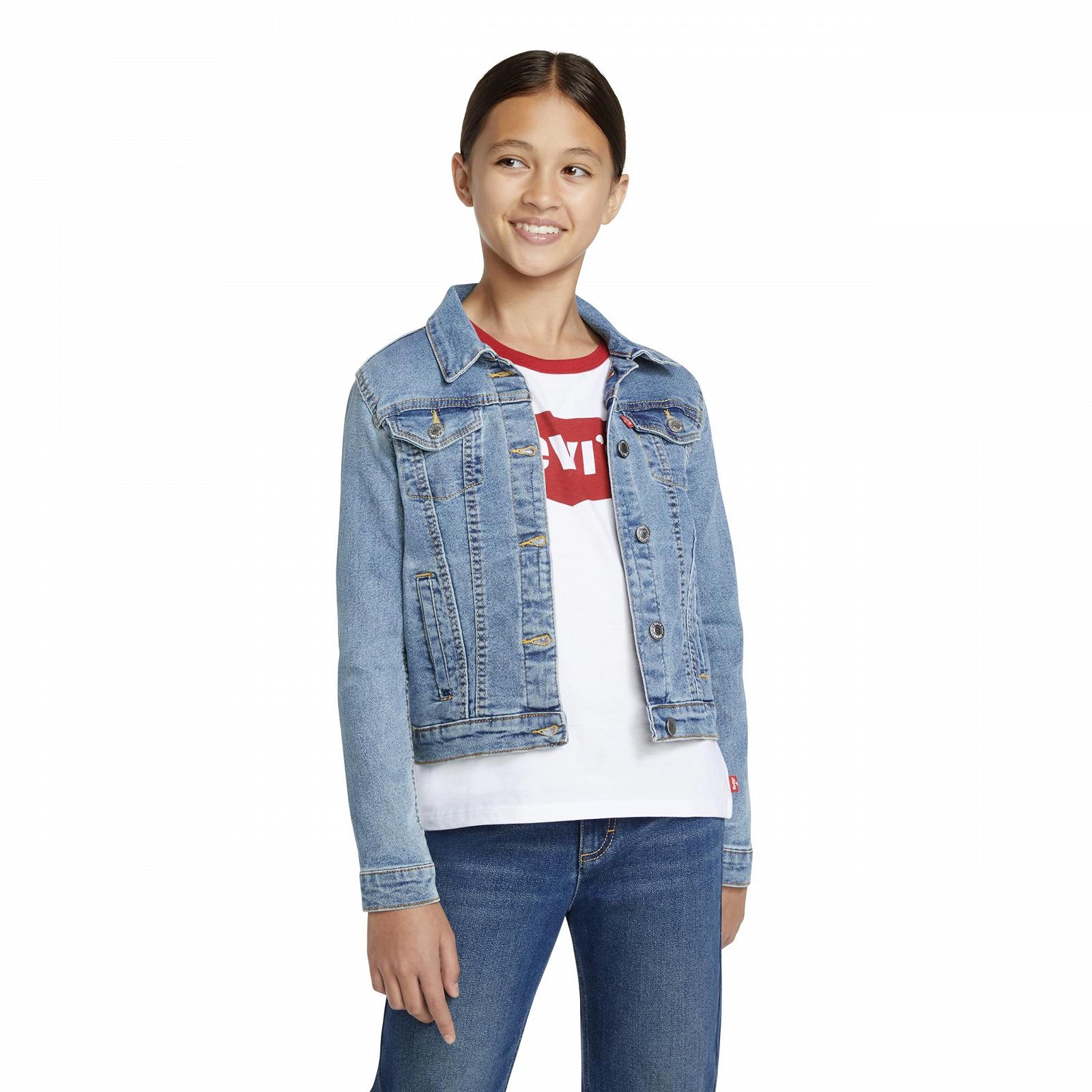 Джинсовая куртка Levi's Для девочек эластичная куртка дальнобойщика, фото №1