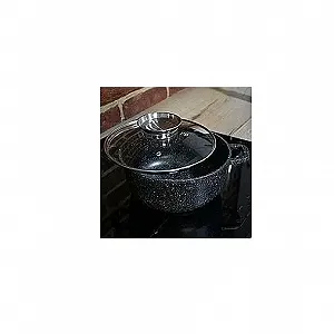 Казан UNIQUE UN-5272 1,7л 18см Мрамор/черный - Фото 1