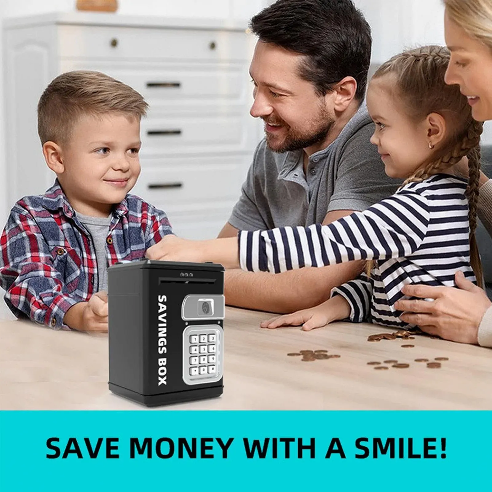 Сейф-скарбничка Bank Safe електронна з кодом для дітей, фото №8
