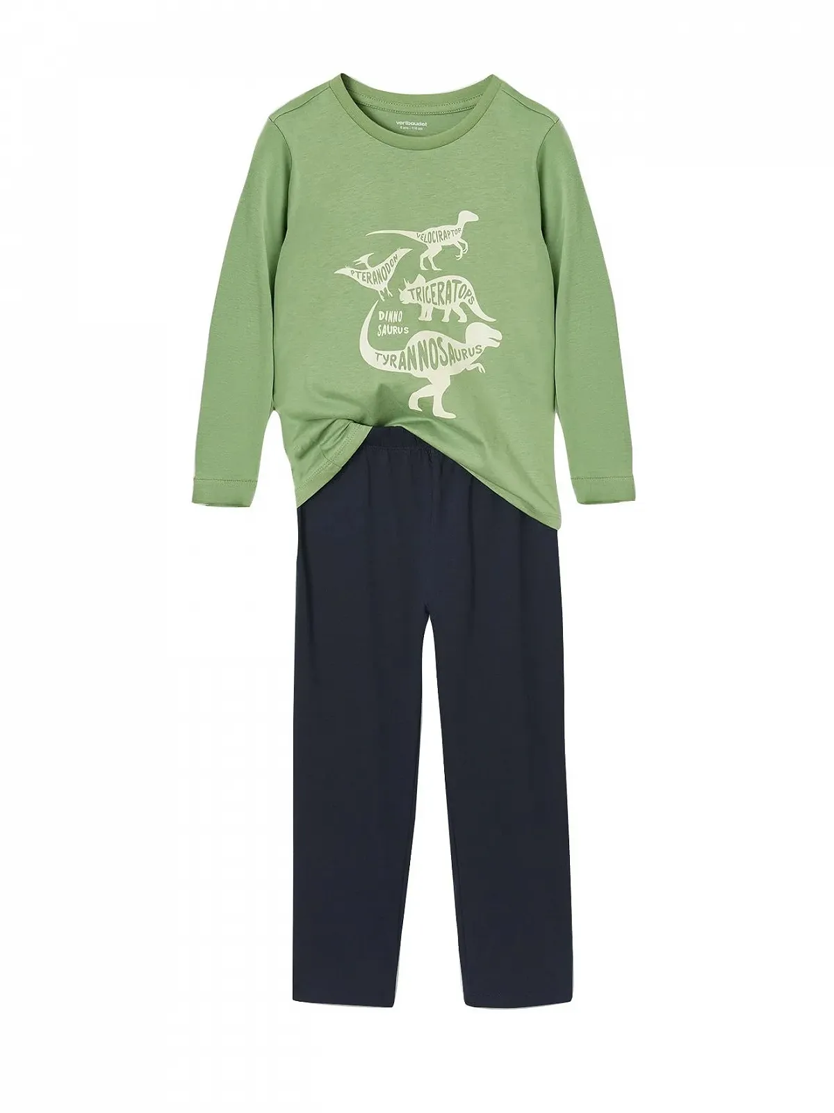 Комплект пижам VERTBAUDET для мальчиков из переработанного хлопка, короткие и длинные, 2 шт, фото №3