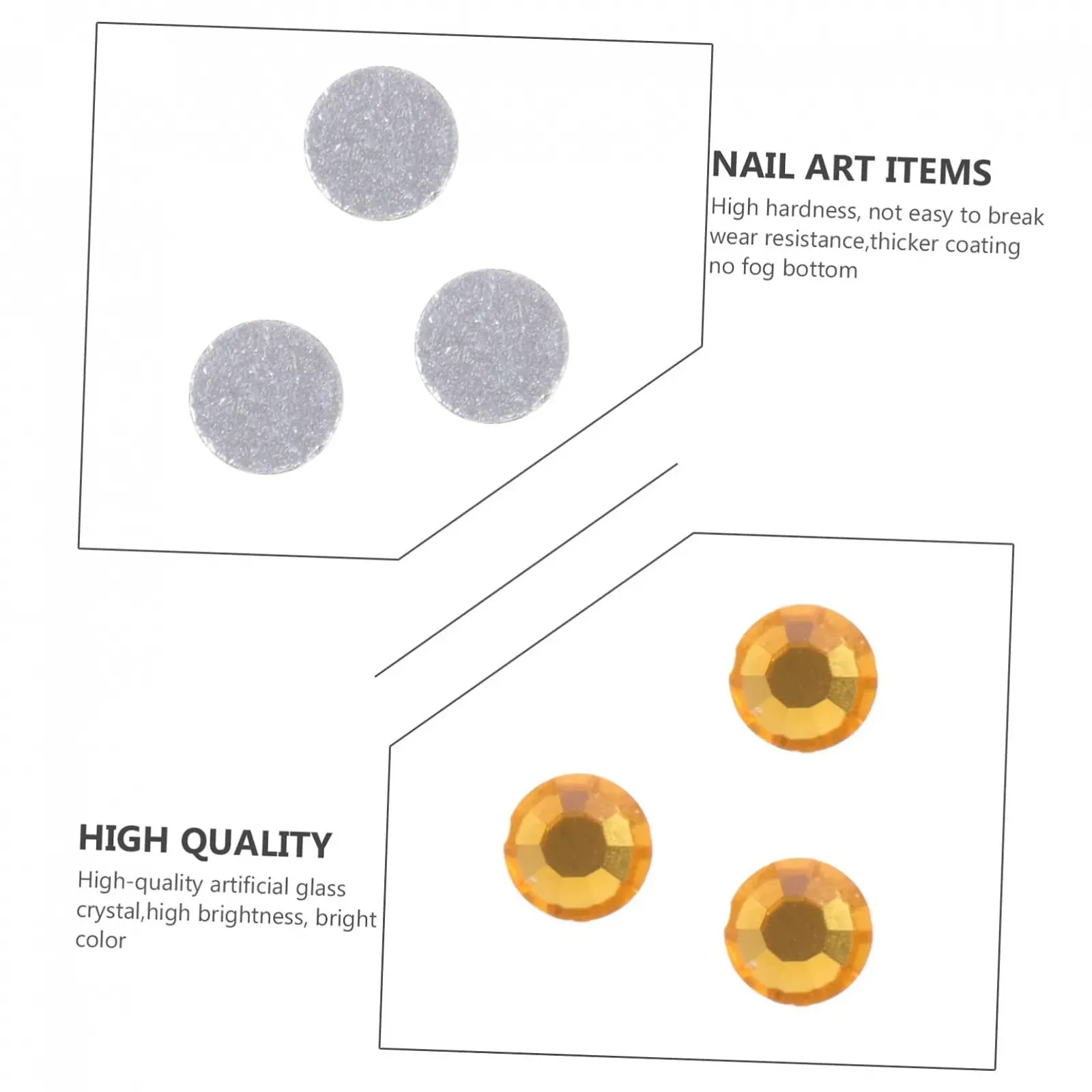 Стразы FRCOLOR Стекло для маникюра, 2 шт., фото №5