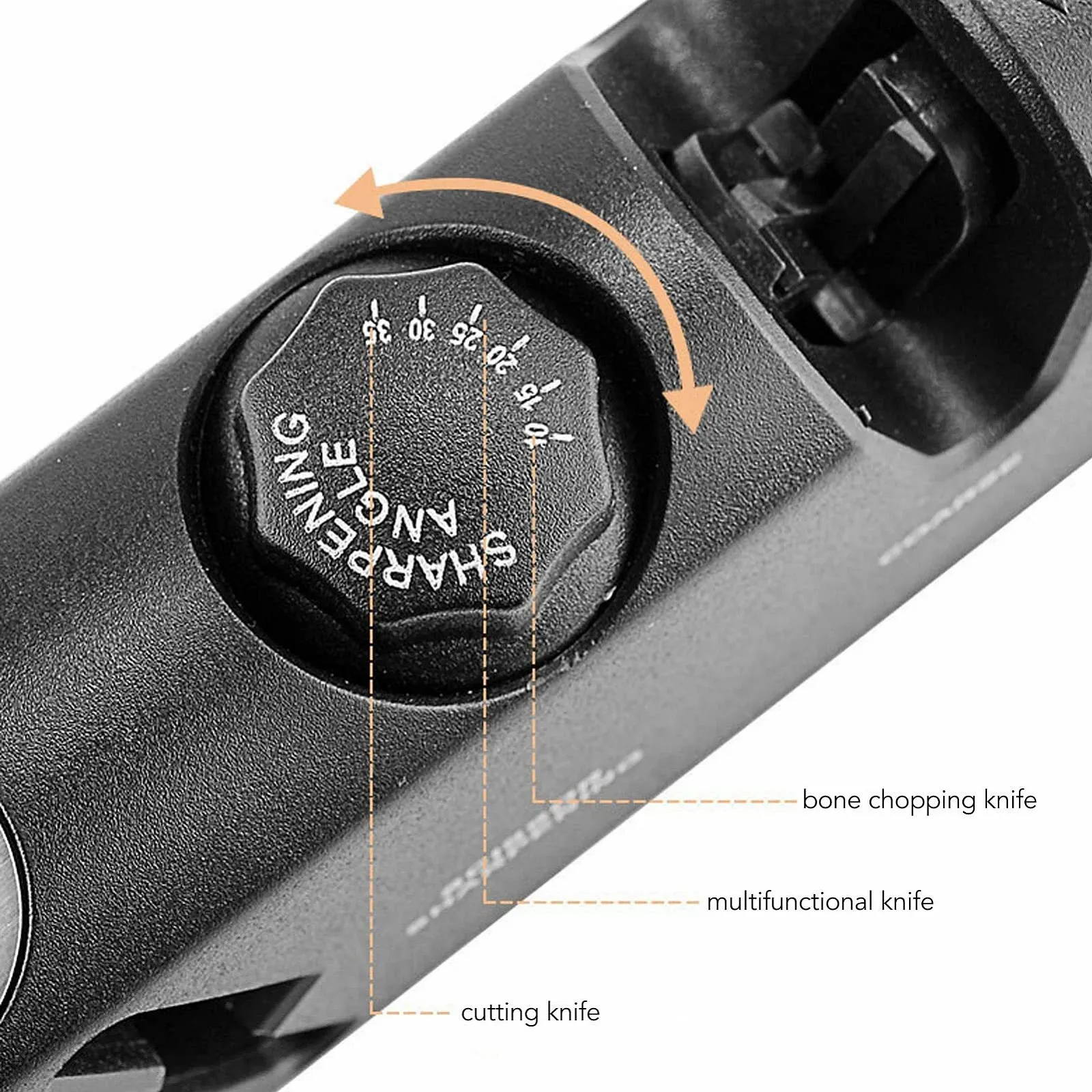 Точило для ножів ручна Akozon алмазна 3-х рівнева Black/Red, фото №3