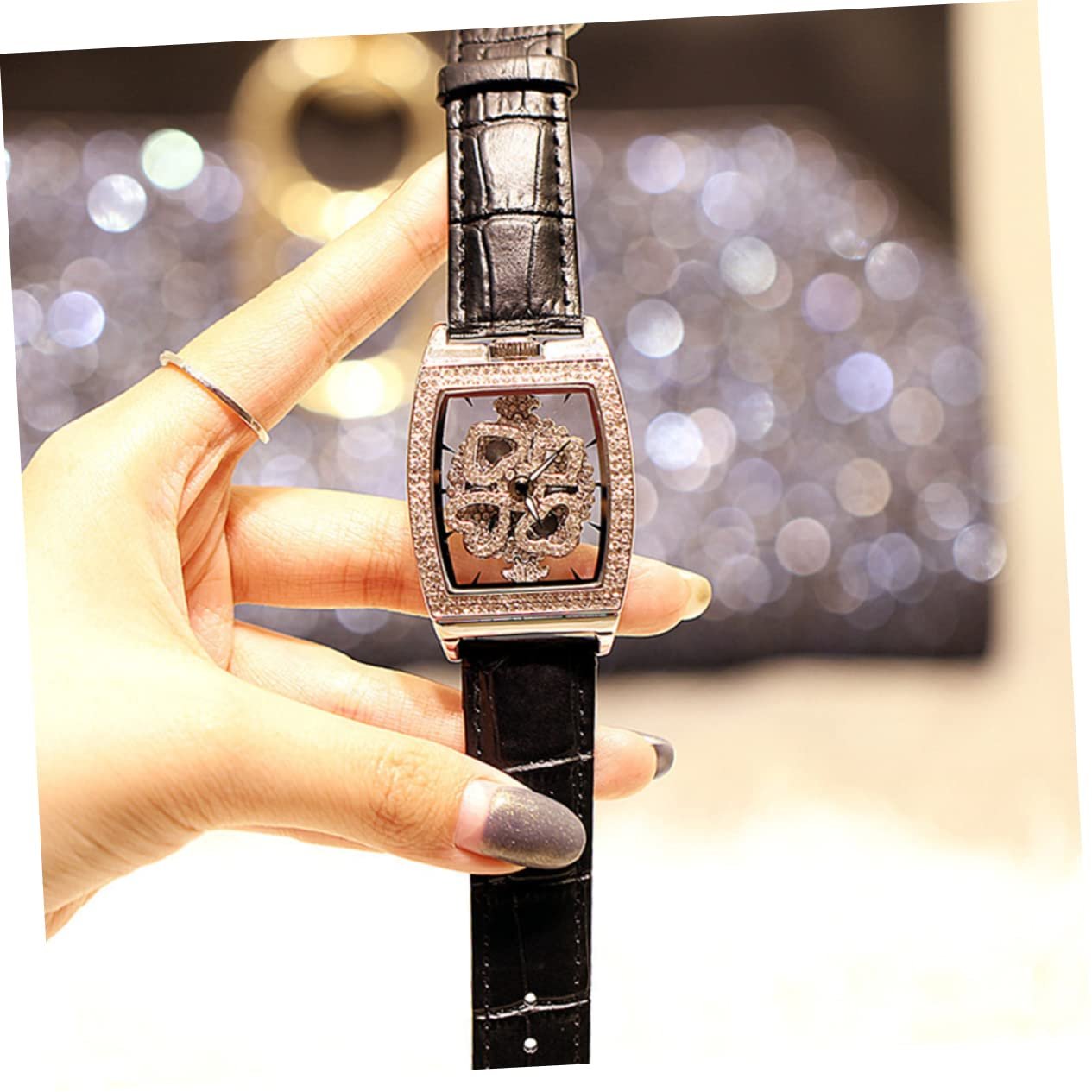 Жіночий годинник Healvian Шкіра Чорний, фото №2 Жіночий годинник Healvian Шкіра Чорний, фото №2