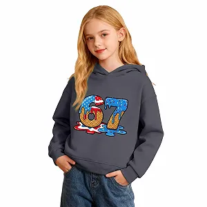 Детский пуловер 67 с цифрами 6 и 7, с длинными рукавами, зимние свитшоты с принтом новинок 6, 7, мемы, теплые топы для вечеринок, детская одежда synthetic.ua - Фото 1