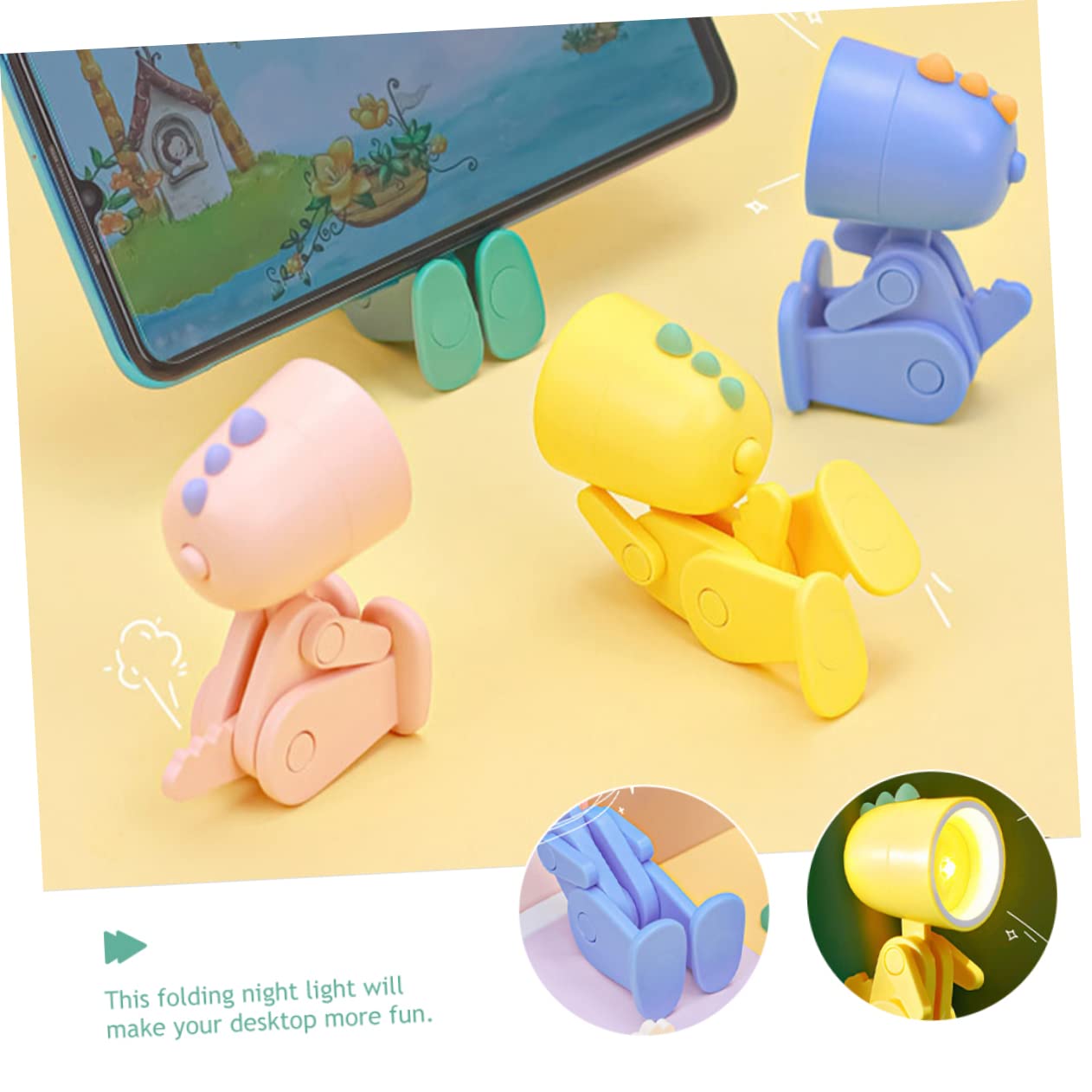 Настольная лампа DOITOOL Dinosaur LED Night Light для детей ABS и PVC Упаковка из 8 штук, фото №2 Настольная лампа DOITOOL Dinosaur LED Night Light для детей ABS и PVC Упаковка из 8 штук, фото №2