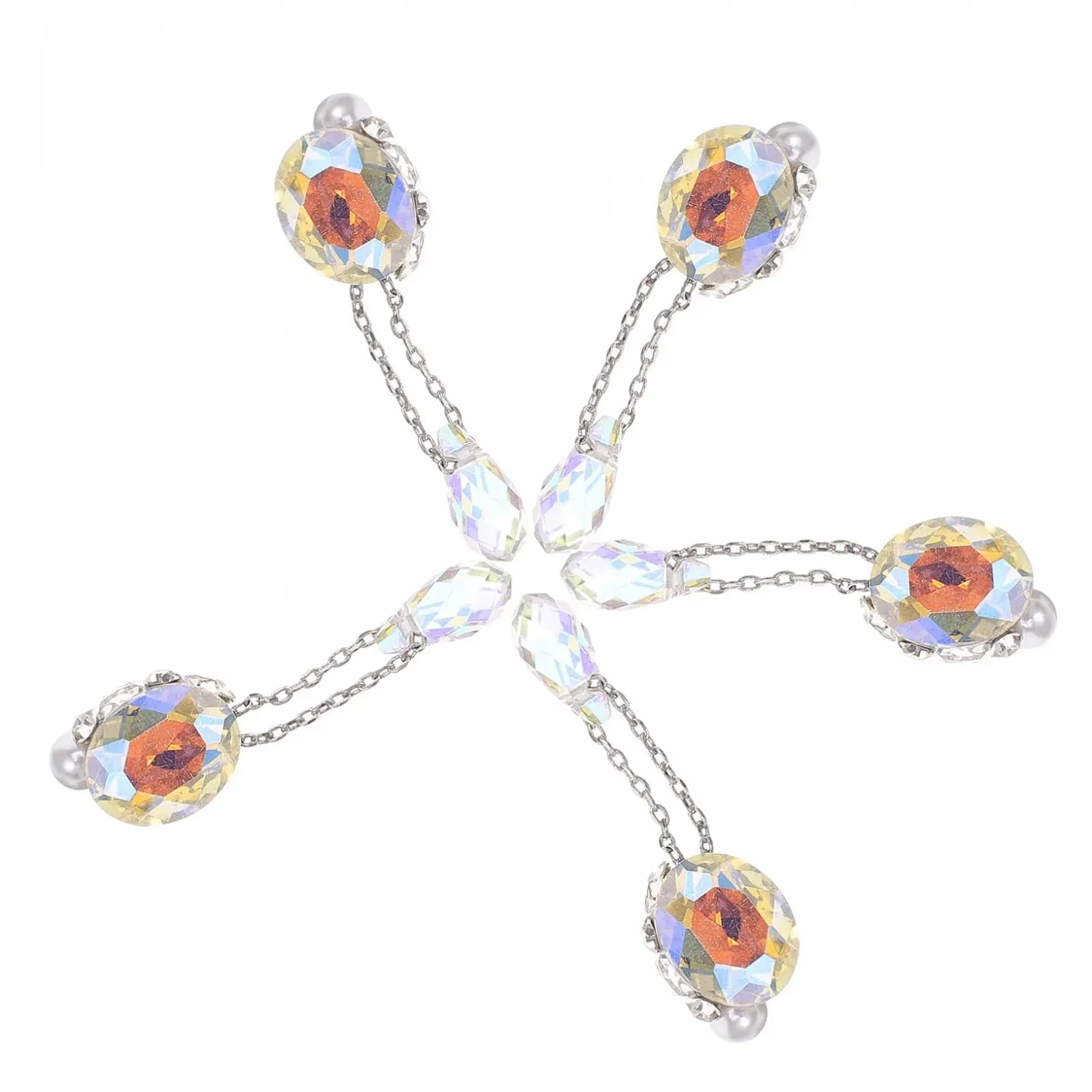 Стрази Housoutil, 5 шт, декоративні прикраси для манікюру вдома та в салонах, креативні аксесуари для дизайну нігтів, фото №1