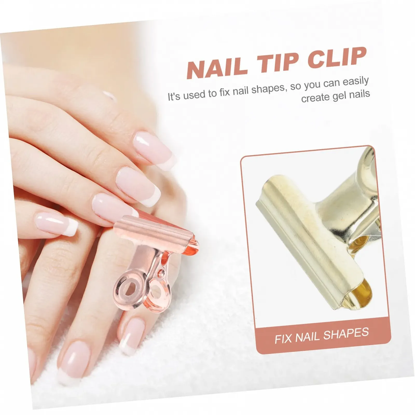 Кліпси OATIPHO для манікюру 12 шт. Рожеве золото, фото №5 Кліпси OATIPHO для манікюру 12 шт. Рожеве золото, фото №5