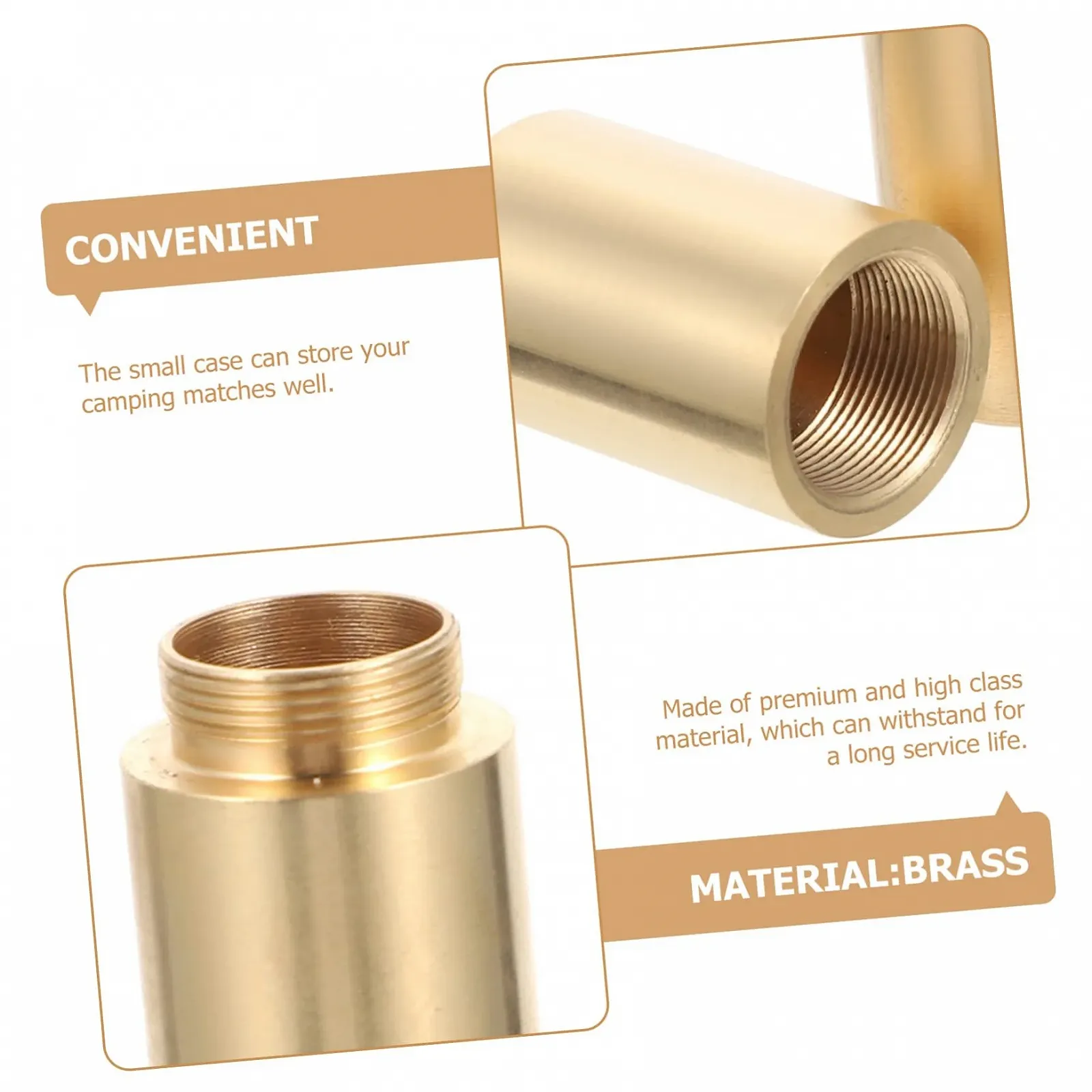 Футляр для виживання на природі, легкий контейнер, дорожня упаковка, індивідуальна латунь, фото №5