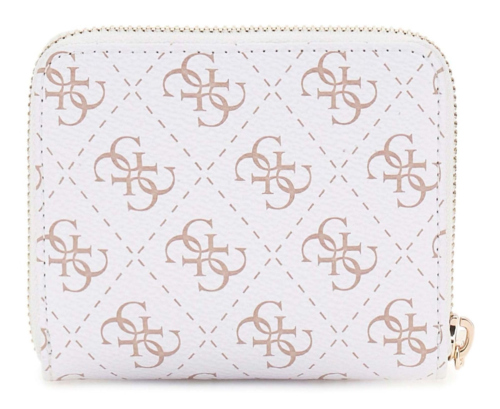 Кошелек GUESS Eco Erica SLG Маленький на молнии Cream Logo, кремовый логотип, фото №3