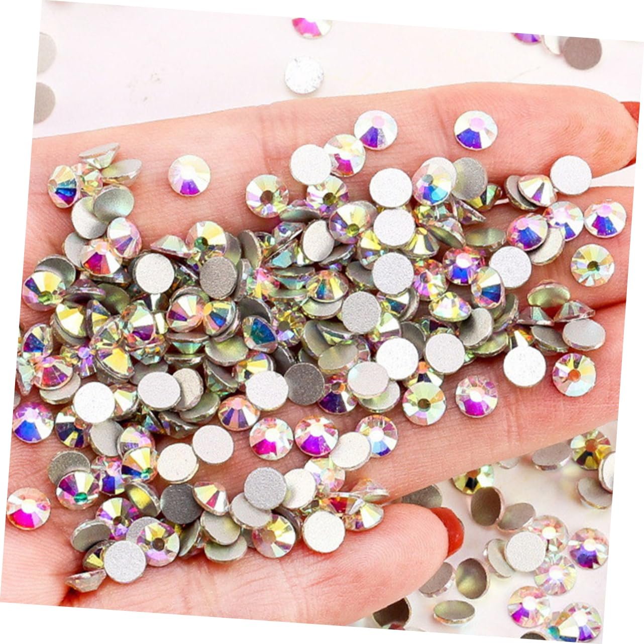 Аксессуары для ногтей COHEALI 2880 штук Кристаллы для ногтей Стразы для дизайна ногтей Плоские камни Крошечные стразы Плоские стеклянные бусины SS10, фото №2