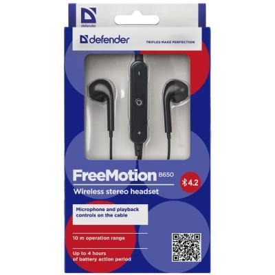 Наушники Defender FreeMotion B650 Bluetooth Black 63650, фото №3