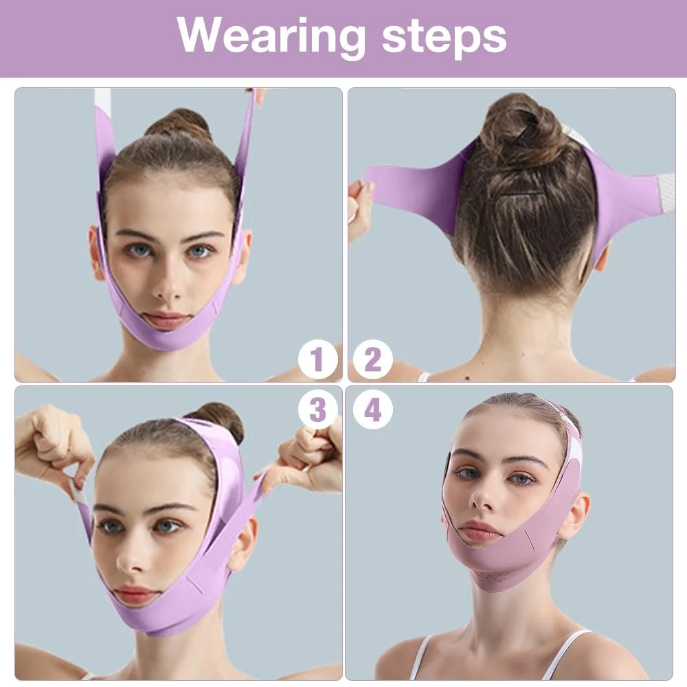 Маска для удаления двойного подбородка HIULLEN V Line Лифтинг для подтяжки V-образной линии лица, многоразовая, для упругости и контура, фото №5