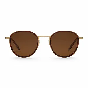 Солнцезащитные очки Круглые женские TAKE A SHOT Ada, оправа из нержавеющей стали, ацетатное кольцо Windsor, UV400 - Фото 1