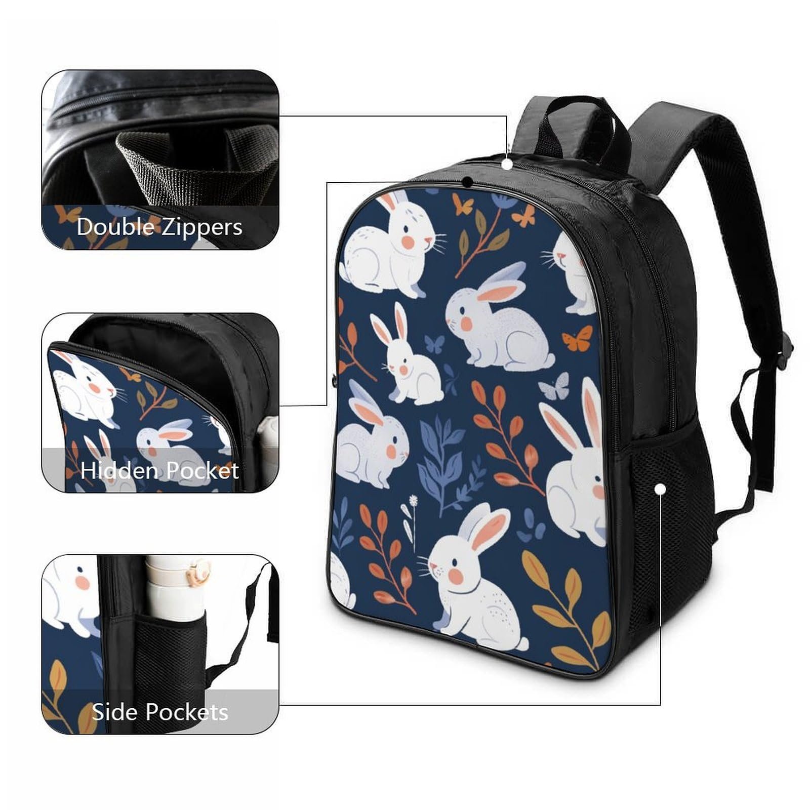 Рюкзак школьный RSIUUODNF Rabbit 40x28x16см, фото №3