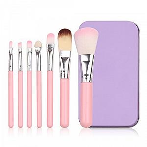 Набір кистей для макіяжу KUANDARMX Beauty-Tools, синтетичні кисті для основи, тіней, змішування, пудри для обличчя, рум'ян, консилерів з портативною косметичкою - Фото 1
