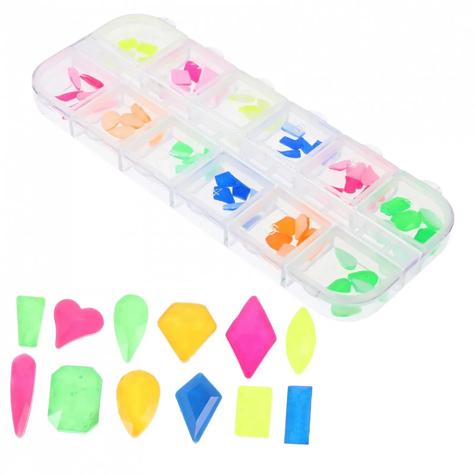 Набор металлических украшений для ногтей Healeved, 12 шт., фото №1