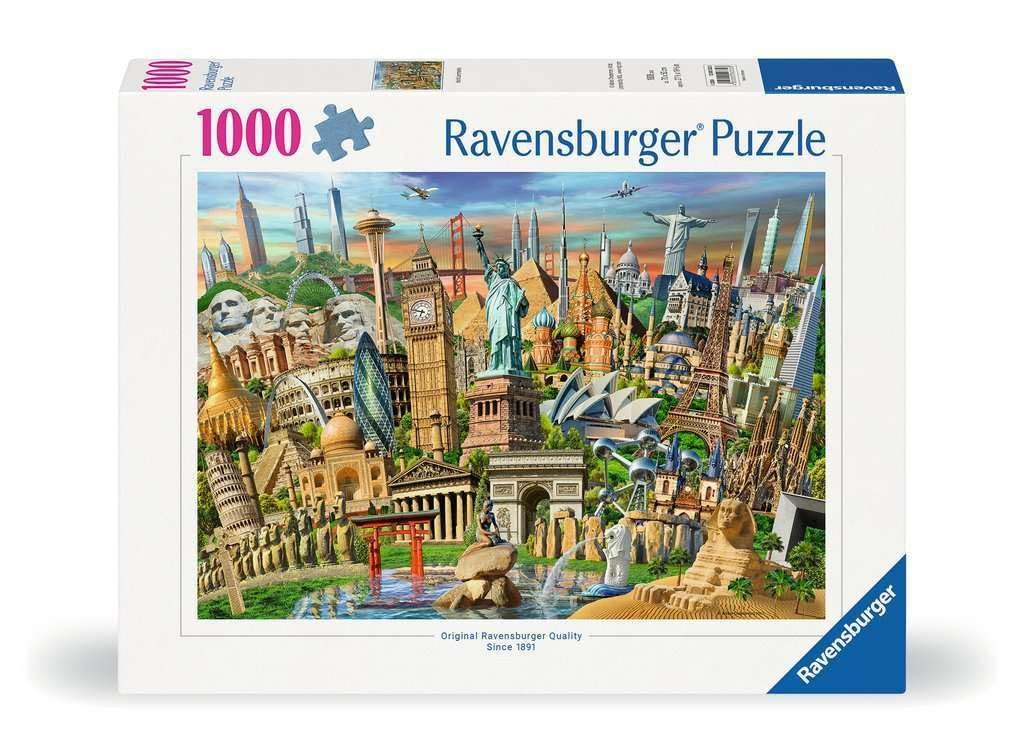 Пазл Ravensburger World Attractions 12000332 1000 элементов 14+ лет, фото №1