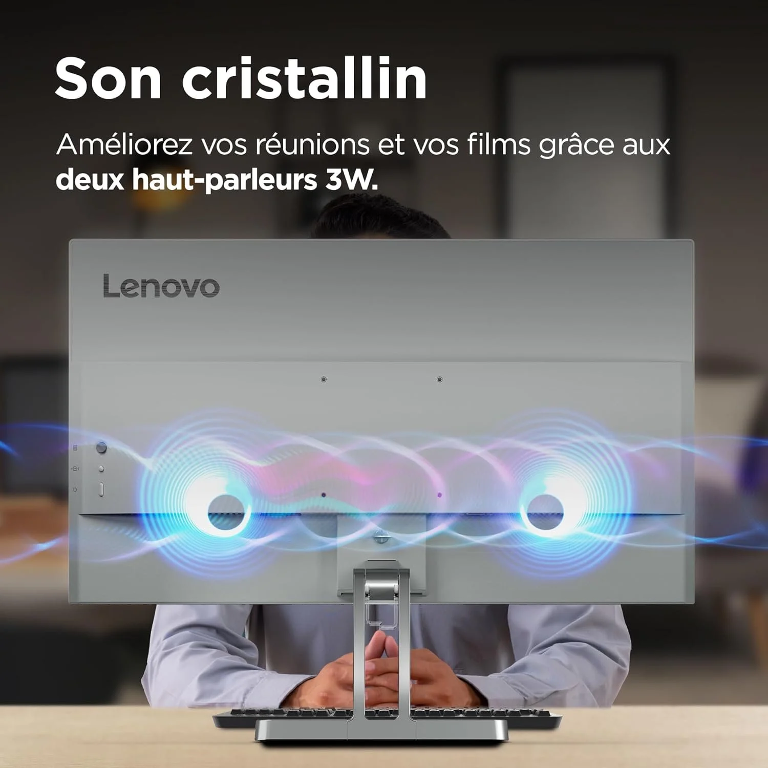 Монітор LENOVO L24i-4B 24" Full HD IPS 100 Гц Сірий, фото №5 Монітор LENOVO L24i-4B 24" Full HD IPS 100 Гц Сірий, фото №5