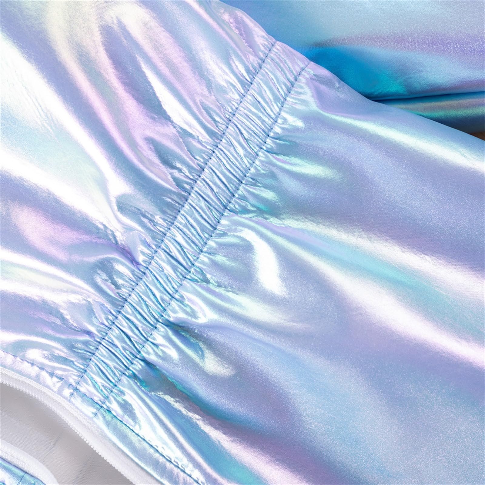 Детское пальто с капюшоном, длинными рукавами, эластичной талией, утепленная теплая куртка Laser Illusion для девочки (1-8 лет), фото №7 Детское пальто с капюшоном, длинными рукавами, эластичной талией, утепленная теплая куртка Laser Illusion для девочки (1-8 лет), фото №7