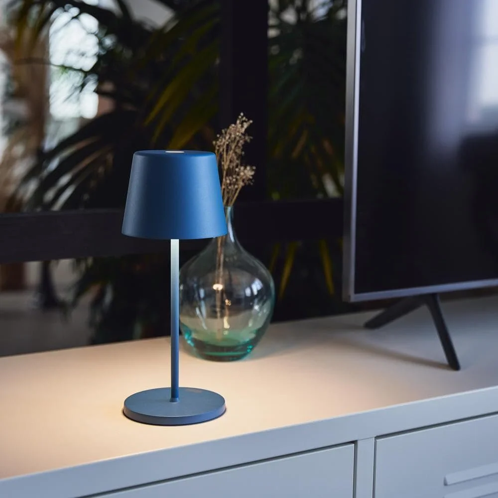 Настільна лампа NCC-Licht LED Акумуляторна Wireless IP65 Синя матова, фото №4