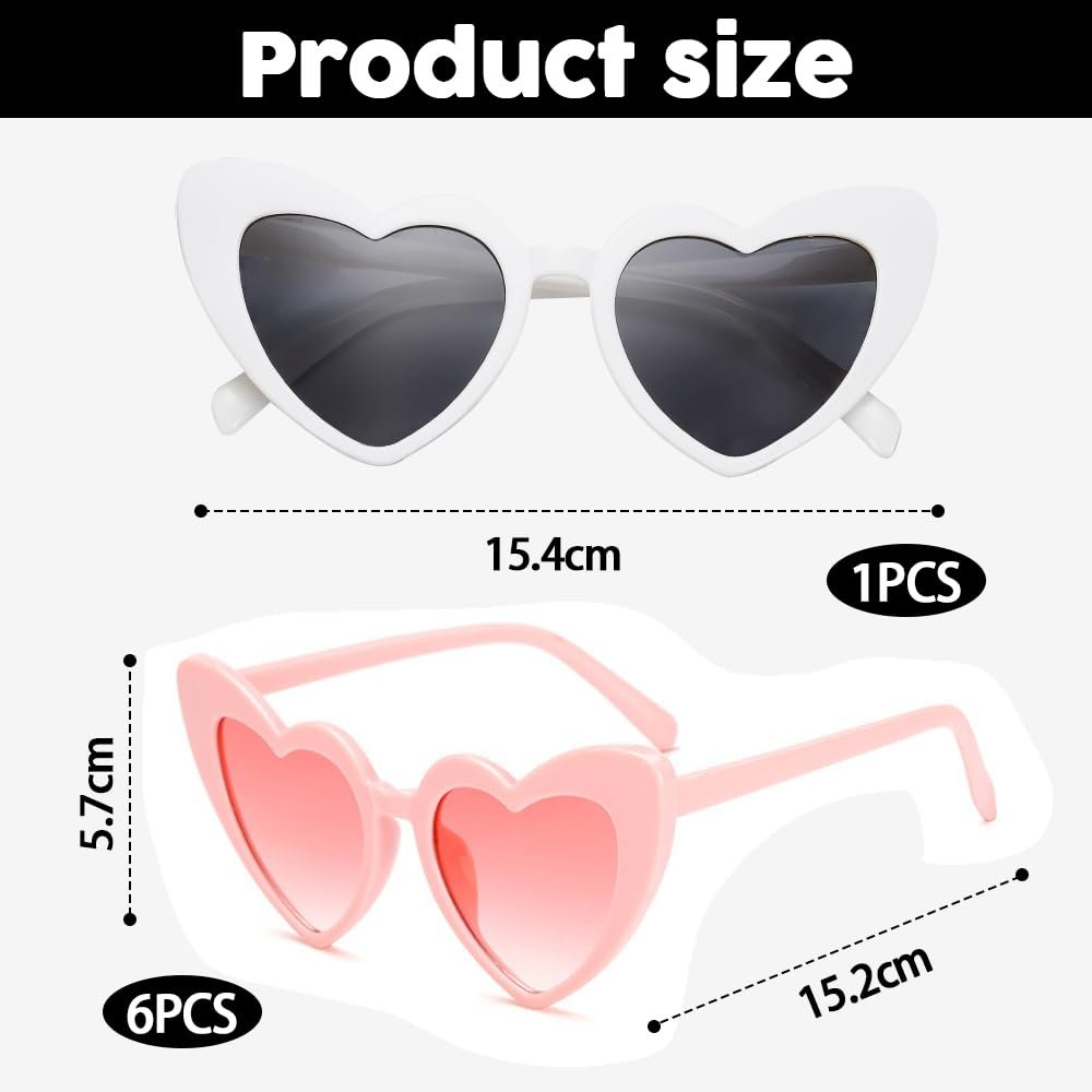 Солнцезащитные Очки Сердце Wzhtuzi Ретро 7 пар, фото №7