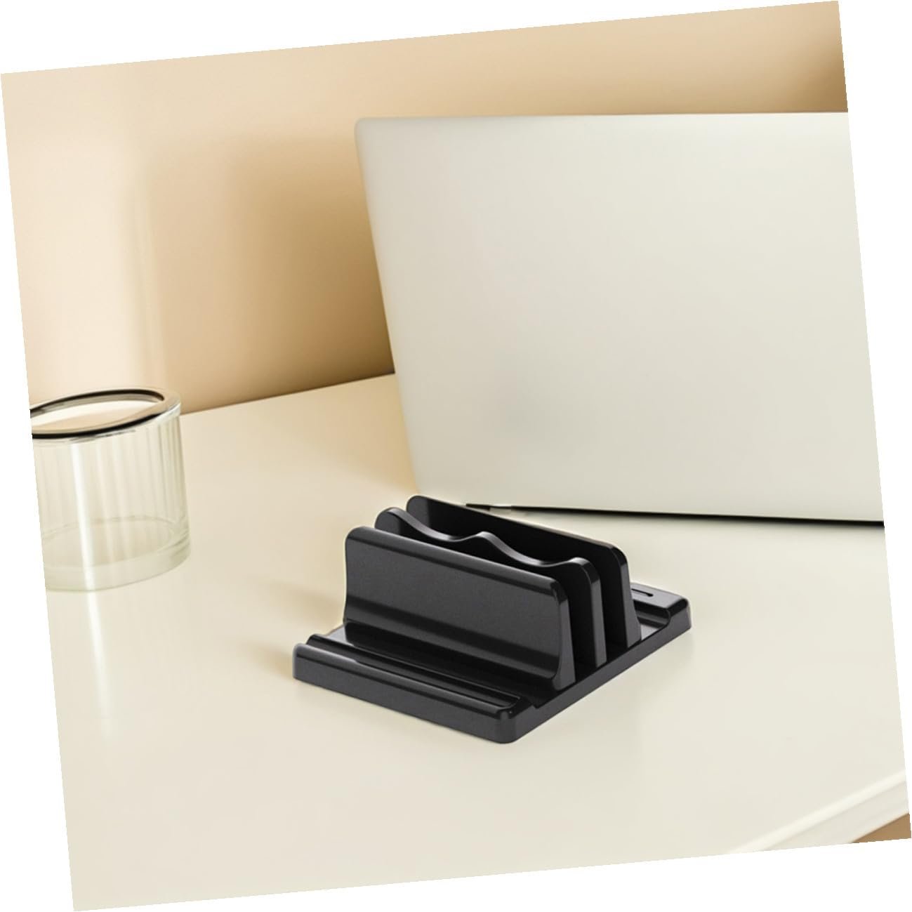 Вертикальная Подставка для ноутбука с двойным слотом, регулируемая док-станция, многофункциональный настольный органайзер для книг и ноутбуков, компактная, стабильная подставка, подходит для чтения, фото №6