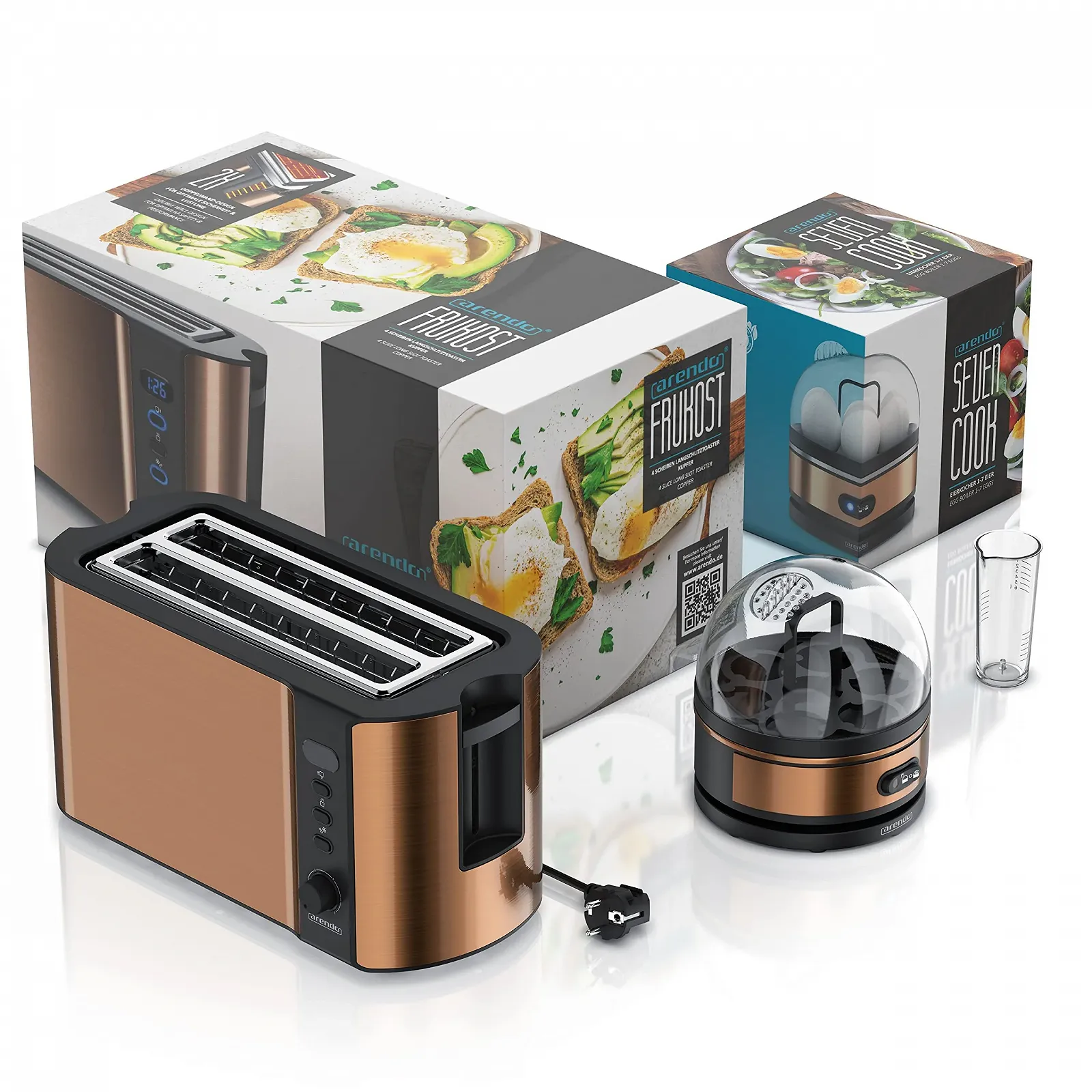 Тостер Arendo FRUKOST Sevencook 4 скибочки Мідний, фото №7