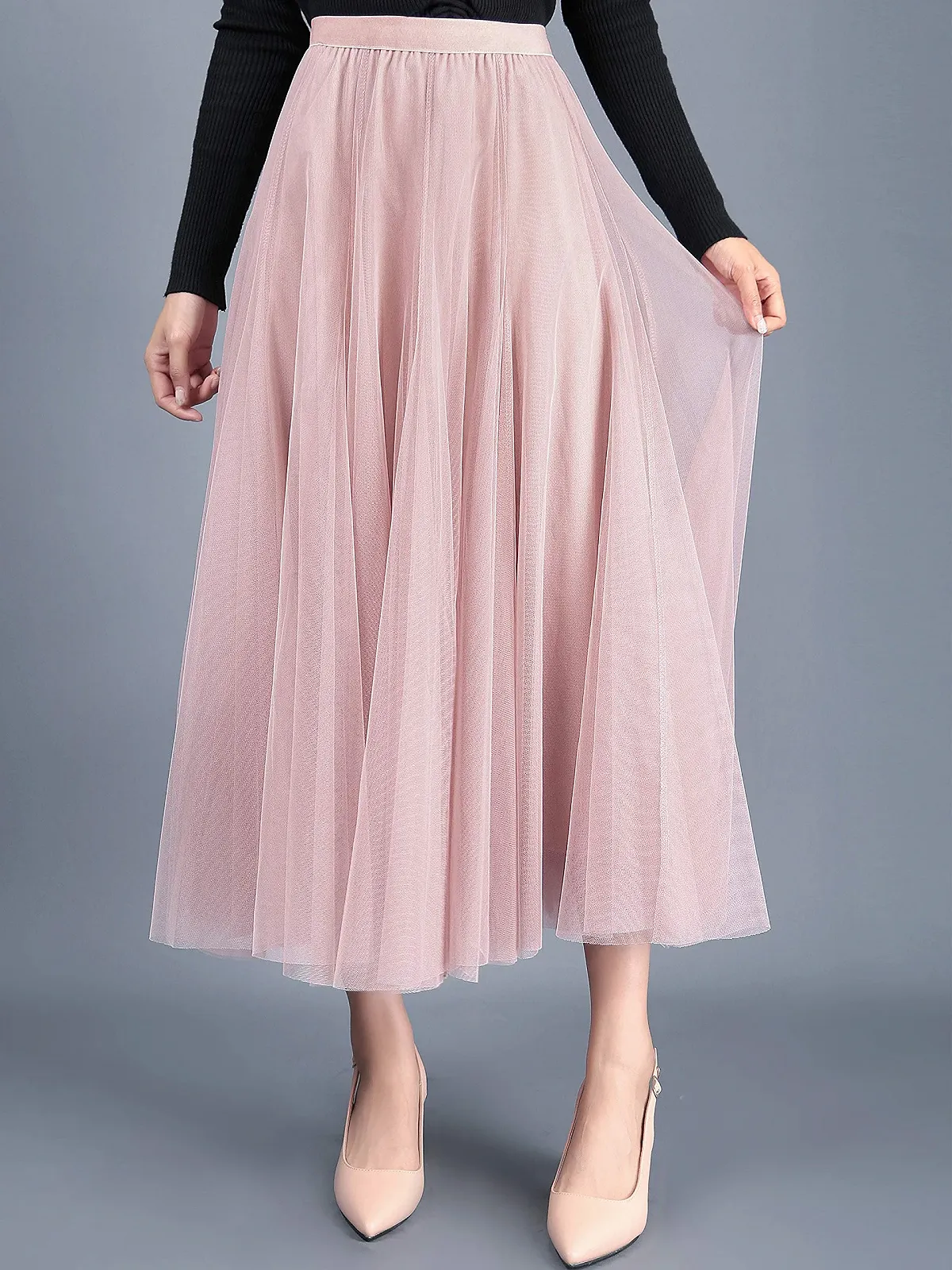 Спідниця  A-силуету Еластичний високий пояс, фото №2